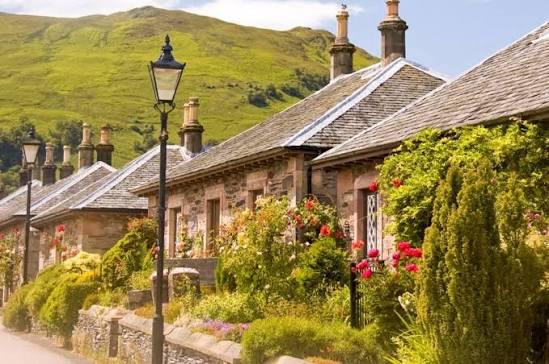 Luss village and Loch Lomond