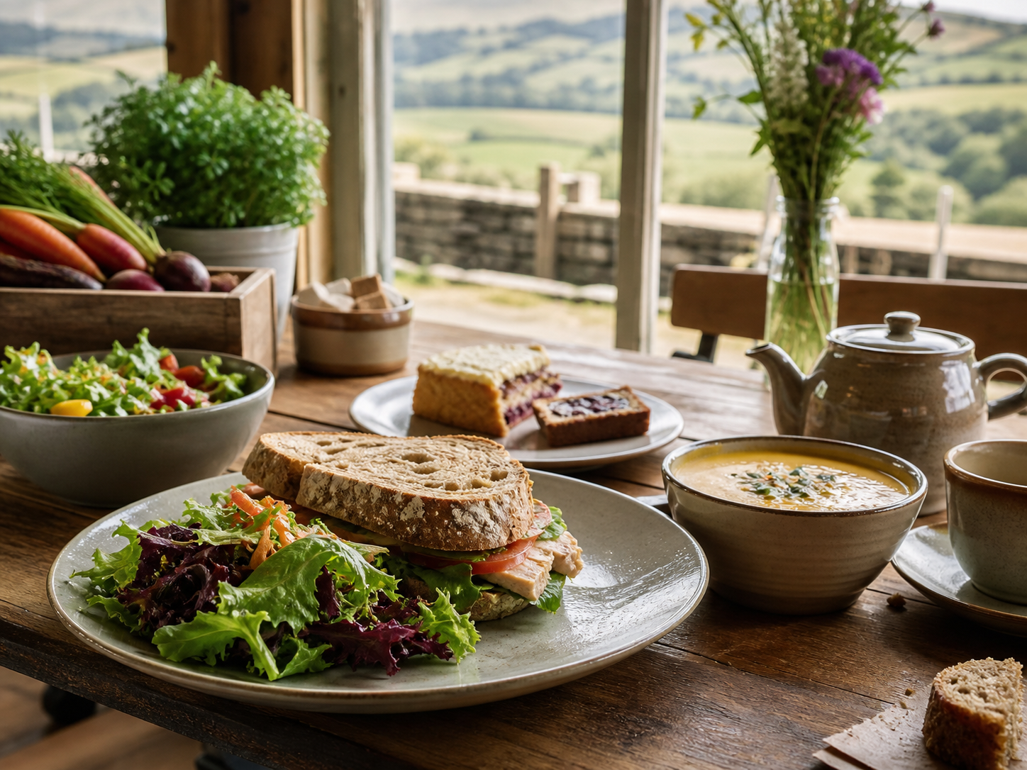 Farmshop lunch spread